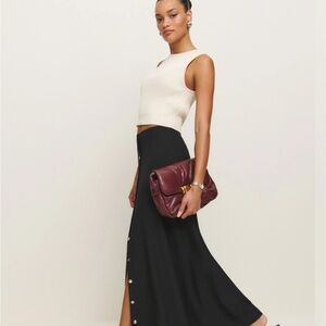 Reformation Black Maxi Skirt